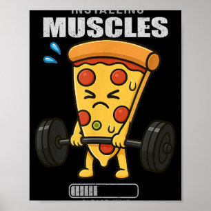 Affiche Pizza Deadlift Gym Rat Installation Muscle Lifting
