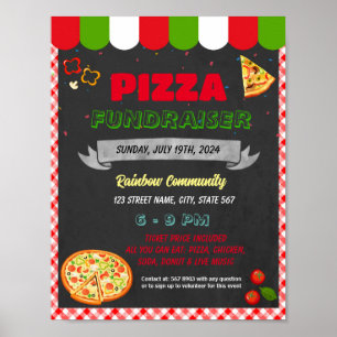 Affiche Pizza Dinner modèle de l'événement de collecte de