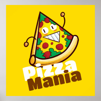 Affiche Pizza Mania sur mesure