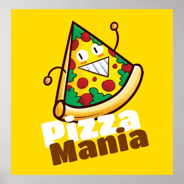 Affiche Pizza Mania sur mesure (Devant)