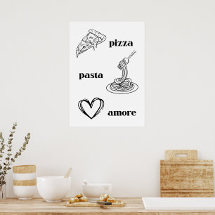 Affiche Pizza Pasta & Amore