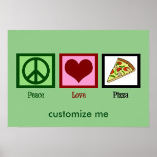 Affiche Pizza Peace Love