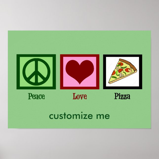 Affiche Pizza Peace Love (Devant)