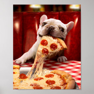 Affiche Pizza Slice mangeur de chien