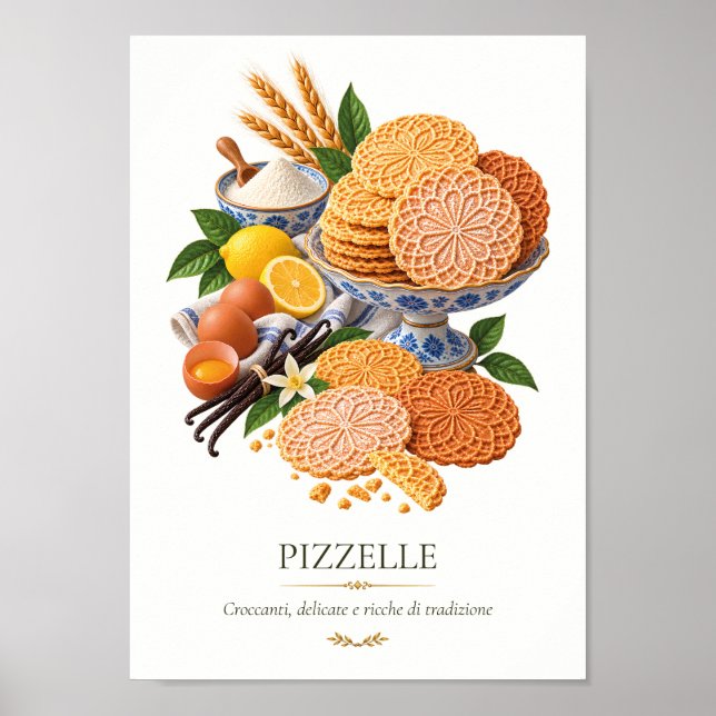 Affiche Pizzelle – Vintage Italian Dessert (Devant)