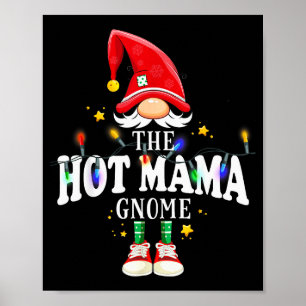 Affiche Pjs assortis pour Noël Le Gnome Maman Chaude X-mas