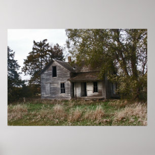 Affiche Place de ferme d'Abanded le Dakota du Sud