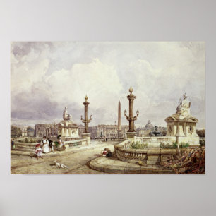 Affiche Place de la Concorde, c.1837