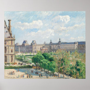 Affiche Place du Carrousel, Paris (1900) par Pissarro