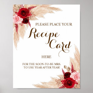 Affiche Place Recette Carte Ici Pampas Grass Douche Signal