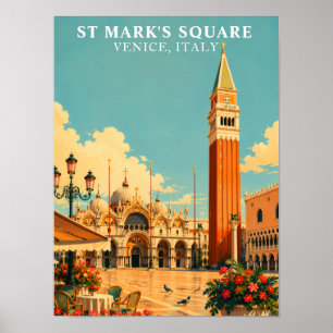 Affiche Place Saint-Marc Venise Italie Piazza San Marco