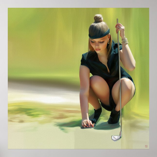 Affiche Placement - Golf Canvas Art Imprimer (Devant)