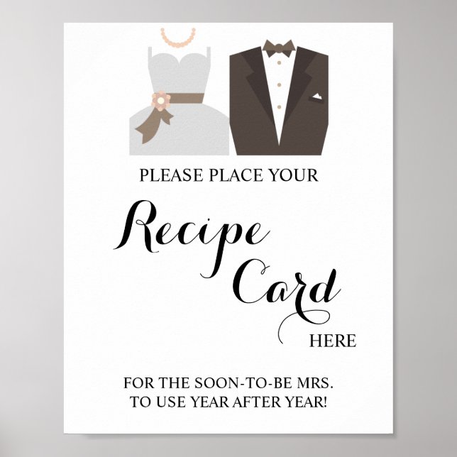 Affiche Placer la carte de recette ici Bride & Groom Douch (Devant)