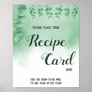Affiche Placer la carte de recette ici Eucalyptus Douche s