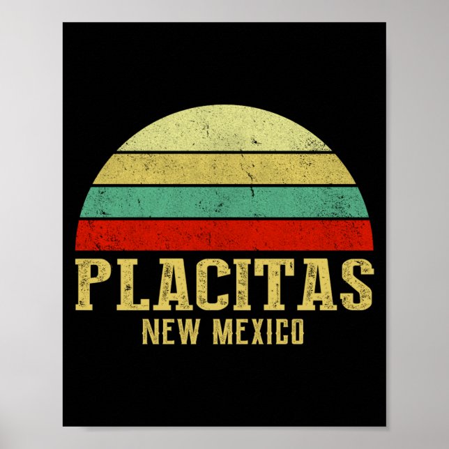 Affiche Placitas New Mexico Vintage Retro Sunset _1  (Devant)