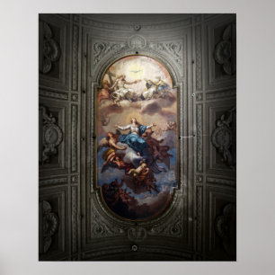Affiche Plafond de cathédrale, Rome