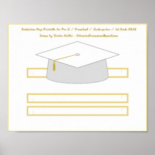 Affiche Plafond de diplôme Livre blanc Casquette imprimabl