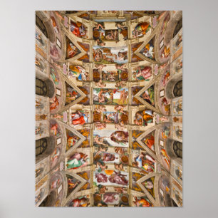 Affiche Plafond de la chapelle Sixtine, 1512 par Michel-An