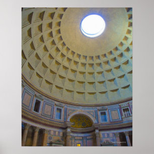 Affiche Plafond du Panthéon à Rome, Italie.