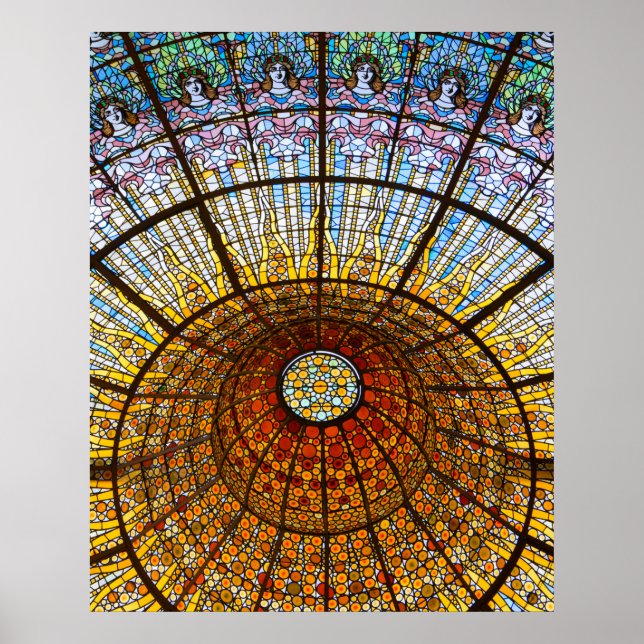 Affiche Plafond en verre tendu au Palau de Musica Espagne (Devant)