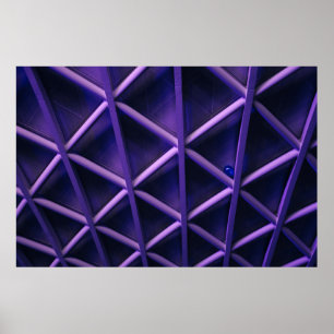 Affiche Plafond violet avec motif croisé ; blu