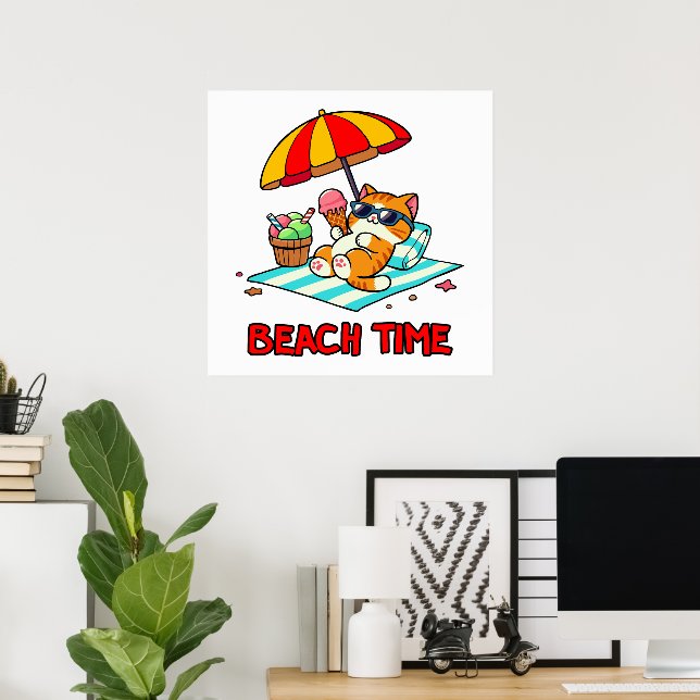 Affiche Plage 3 (Bureau à domicile)