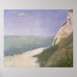 Affiche Plage à Honfleur par Georges Seurat, Art ancien
