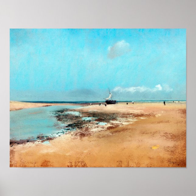 Affiche Plage à Low Tide (Bouche de la rivière), Edgar Deg (Devant)