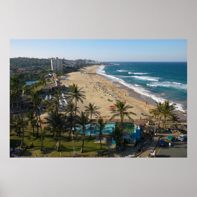 Affiche Plage à Margate, côte sud, Kwazulu-Natal 2 (Devant)