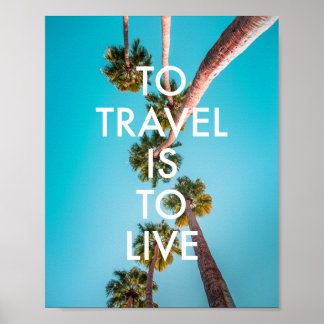 Affiche Plage À Voyager Est À Vivre Citation