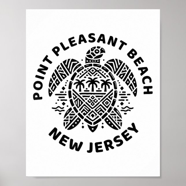 Affiche Plage agréable Int New Jersey Nj Garçon Fille Homm (Devant)