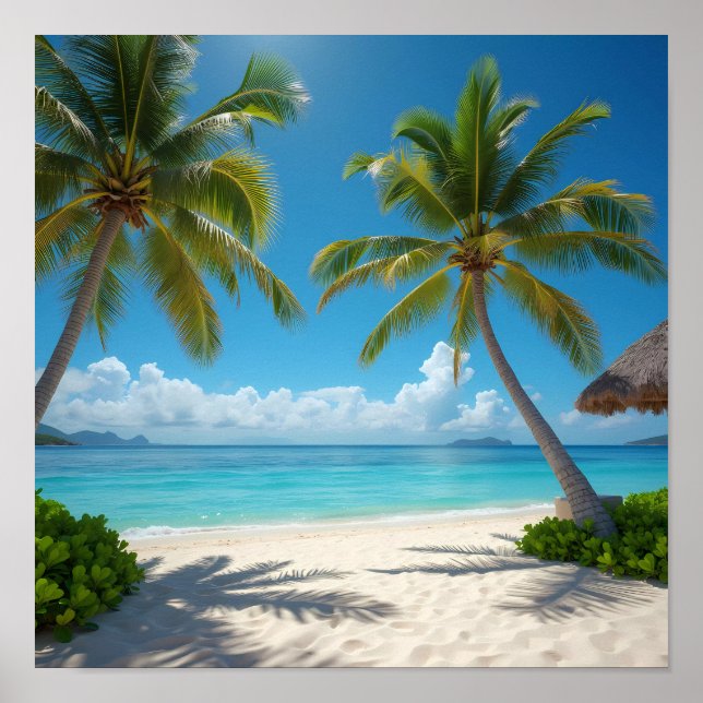 Affiche Plage américaine déserte (Devant)