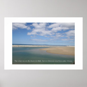 Affiche Plage Bliss - avec un rappel doux