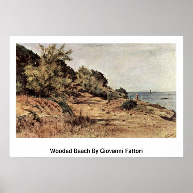 Affiche Plage Boisée De Giovanni Fattori (Devant)