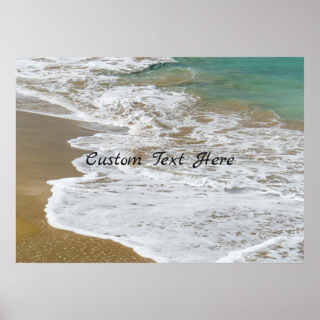 Affiche Plage caribéenne personnalisée (Devant)