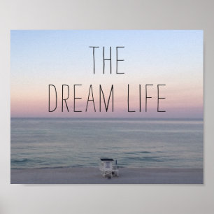 Affiche Plage colorée Dream Life