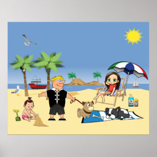 Affiche Plage complètement folle