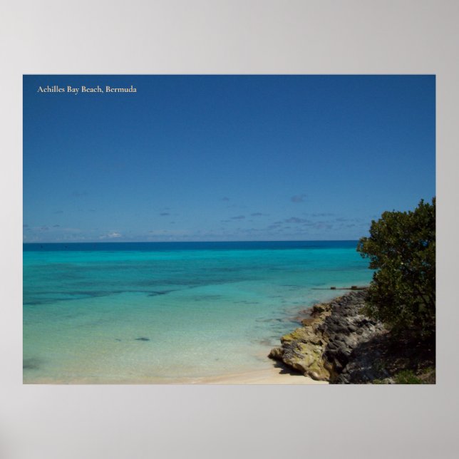 Affiche Plage d'Achilles Bay, Bermudes (Devant)