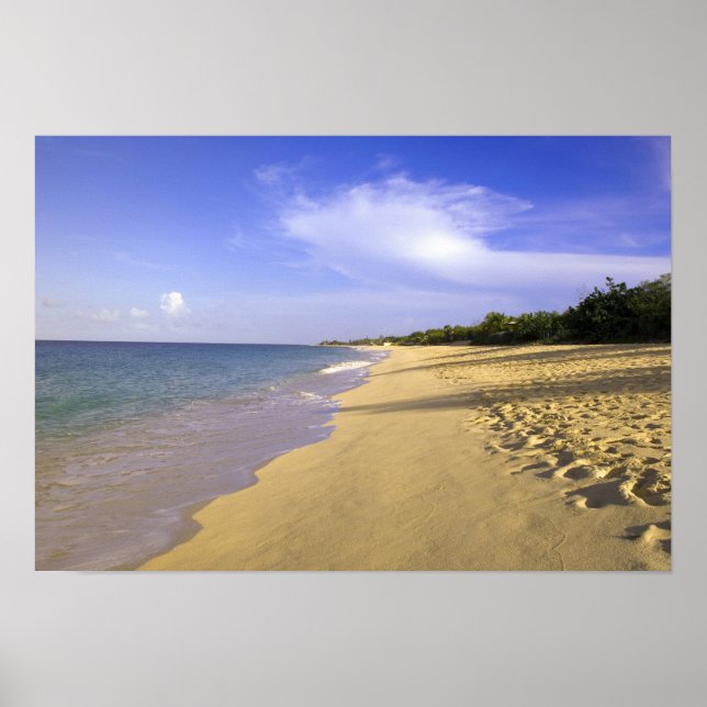 Affiche plage de Baie Longue, St-Martin, (Devant)