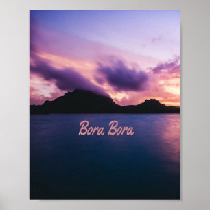 Affiche Plage de Bora Bora Suset Island
