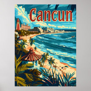 Affiche Plage de Cancun