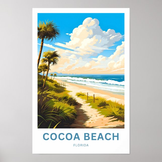 Affiche Plage de Cocoa Floride Imprimer (Devant)