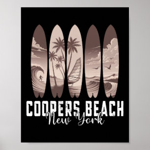 Affiche Plage de Coopers New York Surfboard Hommes Femmes