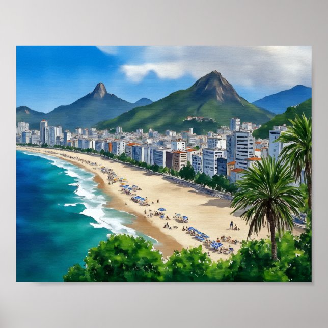 Affiche Plage de Copacabana Rio Brazi (Devant)