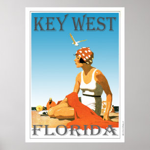 Affiche Plage de cru de Key West la Floride