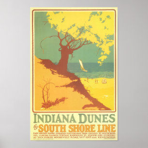 Affiche Plage de dunes de l'Indiana