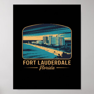 Affiche Plage de Fort Lauderdale Floride