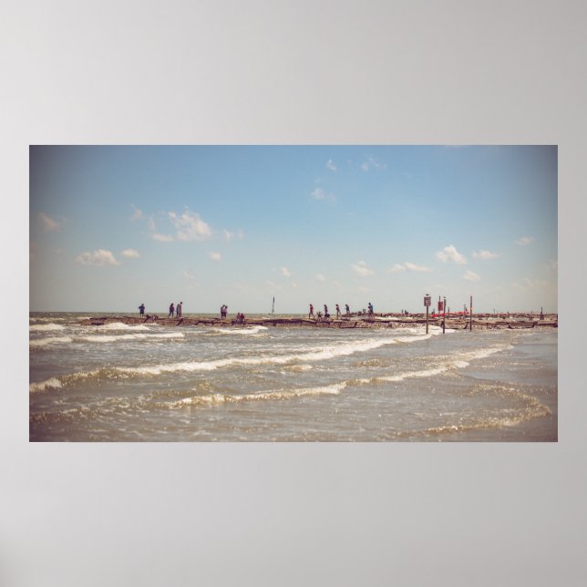 Affiche Plage de Galveston (Devant)