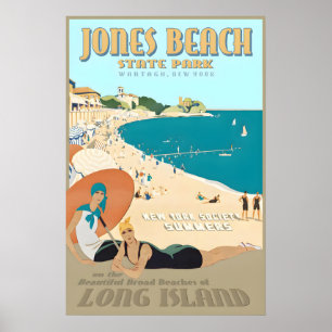 Affiche Plage de Jones Long Island Wantagh New York Sud
