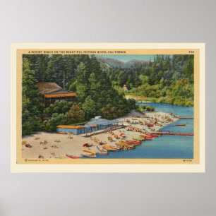 Affiche Plage de la rivière russe